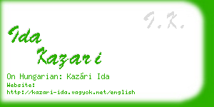 ida kazari business card